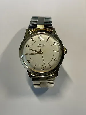 Vintage 1950s Gruen Precision Watch 17J 10K RGP 422 Great Condition Running • $99.99