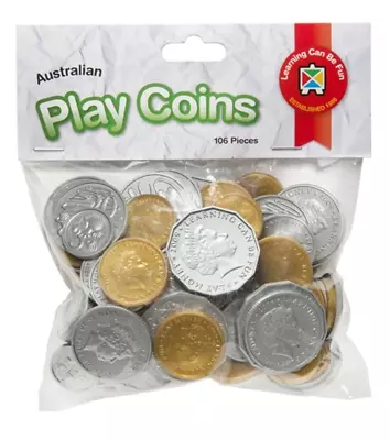 Learning Can Be Fun 106 Pcs Plastic Play Money Coins • $18.95