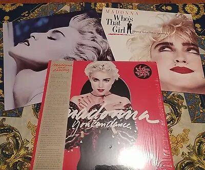 Madonna - True Blue/Who's That Girl/You Can Dance - 3 LP Vinyls (1986-87) SIRE • £35.99