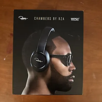 $135 • Buy Chambers By RZA Premium Headphones WeSC Noise Cancellation Deep Black 00627R1