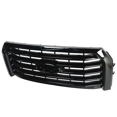 Grille Grill Bumper Front Upper Black Fit For 2015 2016 2017 Ford F150 • $89.67