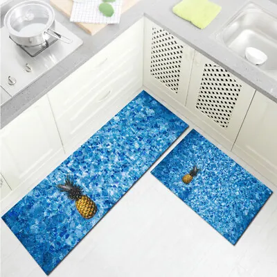 Clear Water Pineapple Kitchen Mat Non-Slip Carpet Kids Bedroom Floor Area Rugs • $16.99