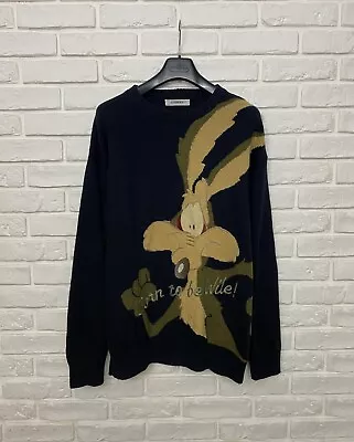 Vintage Iceberg 1994 Warner Bros Coyote Sweater Big Logo Born To Be Wile Size M • $245