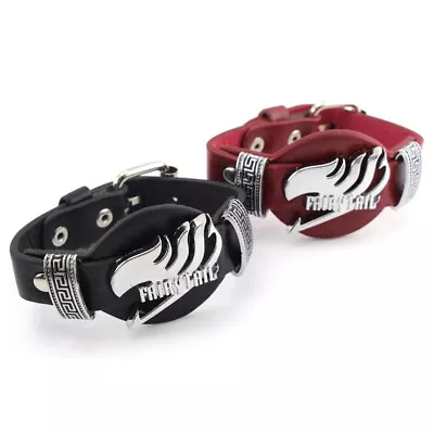 Anime Fairy Tail PU Leather Bracelet Wristband Watch Style Cosplay Prop Gift • £4.99