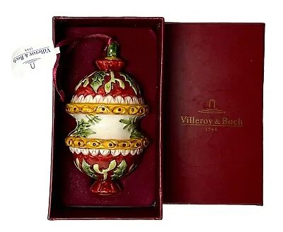 Villeroy & Boch 1748 Holly Christmas Tree Winter Ornament Hand Painted NEW • $29.95