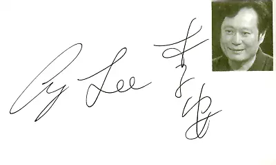 Ang Lee Signed Auto 3x5 Index Card Life Of Pi • £141.54