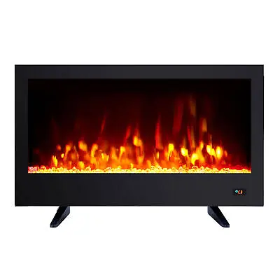 $59 • Buy Hearth Pro SP6778 36  Wide View Linear Electric Fireplace, Black