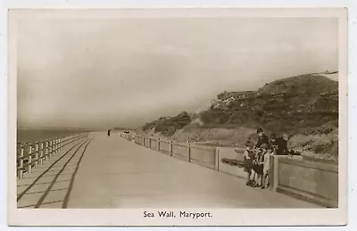 Sea Wall Maryport Cumberland Real Photo Vintage Postcard O5 • £3.99