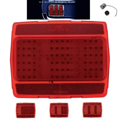 Pair 1964-66 Ford Mustang Sequential LED Tail Lights W/ 1157 Plugs & Flasher • $99.99
