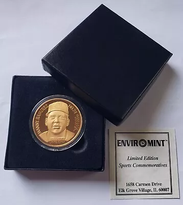 1998 Manny Ramirez Enviromint Bronze  SAMPLE  Coin W/COA Cleveland Indians MLB • $297.97