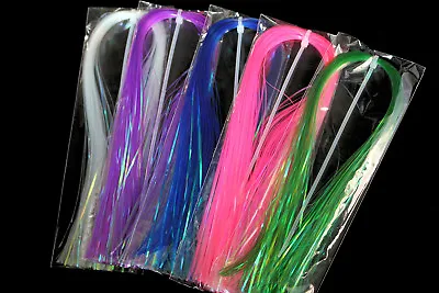 5 Colors 1mm Flashabou Flat Holographic Tinsel Flash Fishing Fly Tying Materials • $6.86