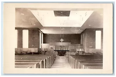 C1910's St. Mark Church Interior View Burlington VT Antique RPPC Photo Postcard • $14.98