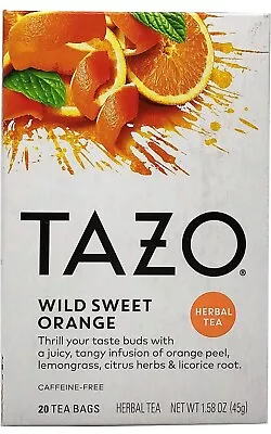 £12.49 • Buy Tazo Teas, Wild Sweet Orange, Herbal Tea, Caffeine-Free, 20 Filterbags, 1.58 Oz 