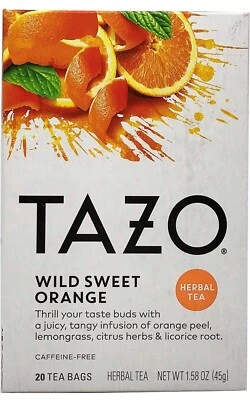 £12.49 • Buy Tazo Teas, Wild Sweet Orange, Herbal Tea, Caffeine-Free, 20 Filterbags, 1.58 Oz 