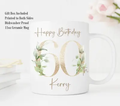 Personalised Age With Name Cup  Birthday Mug Tea Coffee Cup Gift Present Any Age • £9.99