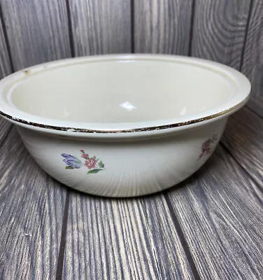 Homer Laughlin Household Institute Mixing Bowl 9” X 3” Vintage Priscilla Pattern • $10.39