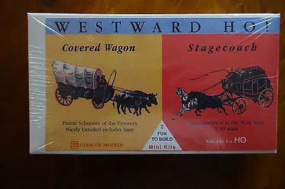 $9.49 • Buy Glencoe Covered Wagon & Stage Coach Models #3601, 1/90th Scale, New