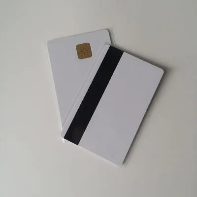 200 Pieces SLE4442 Hico Mag Stripe White Blank Smart Chip PVC Card  • $129.89