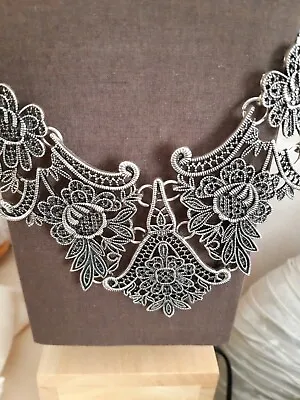 Marks And Spencer Per Una Beautiful Filigree Necklace Silver Colour Very Unique • £12.99