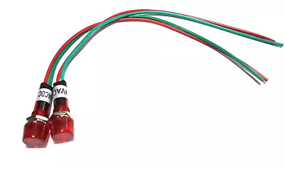 2 BBT Marine 24 Volt Red LED Waterproof Hi-Profile Indicator Lights • $12.95