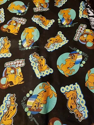 £33.10 • Buy Scooby Doo Material From 2012, Fabric Black CRANSTON VILLAGE