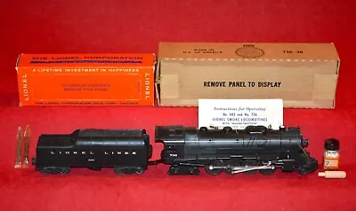 Original Lionel 736 Berkshire Steam Loco & 2046w Whistling Tender - Postwar - Nr • $585