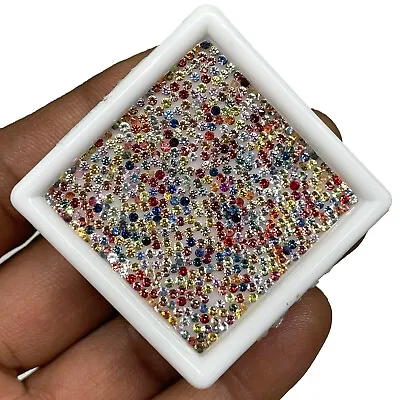 Natural Multi Sapphire Round Diamond Cut Loose Gemstones Wholesale 100 Pcs 1.5mm • $33