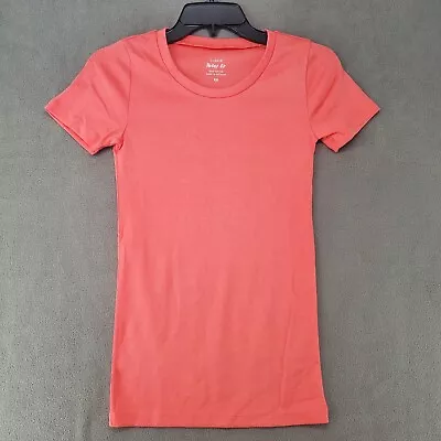 J.Crew Women's XS Perfect Fit SS T-Shirt Pink 100% Cotton • $10.97