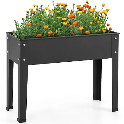 Elevated Metal Planter Box 45cm Tall Raised Garden Bed Plant Container • £31.95