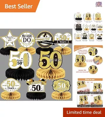 50th Anniversary Decorations - Cheers To 50 Years Table Topper - Chic & Funny • $18.97