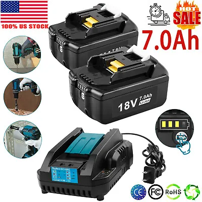 7.0Ah Battery BL1860B For Makita 18V Lithium Ion For LXT BL1830 BL1850 Charger • $18.49