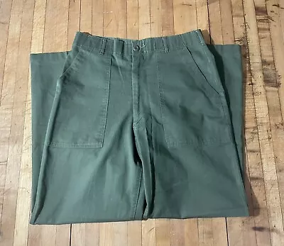 VTG 1970s Military Utility Trousers OG-507 Pants 30 X 28 Vietnam • $64.99