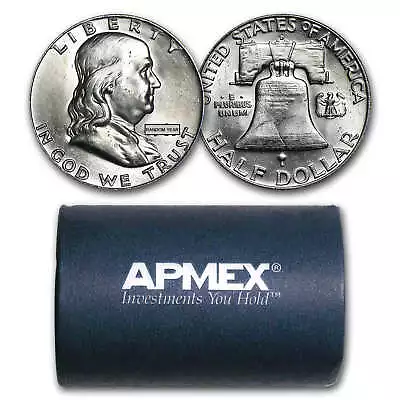 90% Silver Franklin Halves $10 20-Coin Roll BU • $320.84