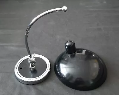 Kaiser Idell 6631 Chrome Desk Lamp With Black Shade FOR RESTORATION • £199.99