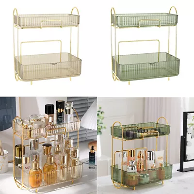 £12.95 • Buy 2 Tier Makeup Organizer Cosmetics Skincare Storage Rack Perfume Display Stand UK