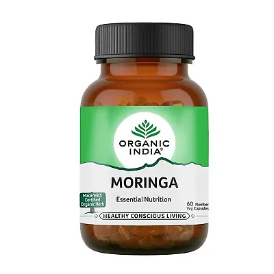 ORGANIC INDIA Moringa Pack Of 60 N Veg Capsules Extremely Rich In Nutrients FS • $12.80