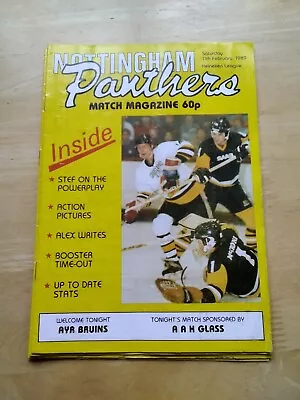 1988/89 NOTTINGHAM PANTHERS V AYR BRUINS  - ICE HOCKEY 11/2/89 • £0.99