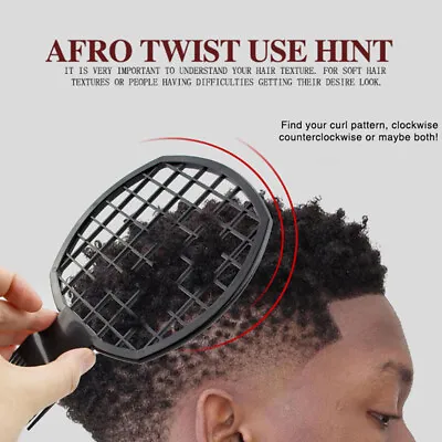 Men Twist Hair Comb Wave Curl Brush Curly Hair Braiders Tool Afro Dreadlocks T^ • $3.75