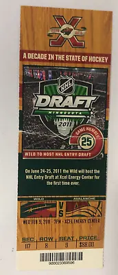 Minnesota Wild 2011 Vs Colorado Avalanche Xcel Center Ticket Stub Draft Promo • $7.85