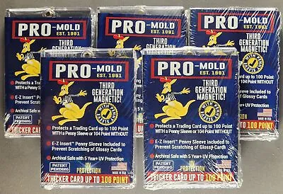 5x Pro Mold MH100SAB 3rd Gen W/ Sleeve 100pt Magnetic Card Holder One Touch • $18.99