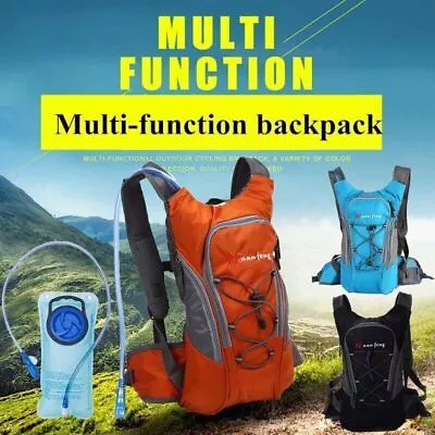 2L Hiking Cycling Hydration Pack Backpack Bag Water Bladder Camping Rucksack AU • $26.80