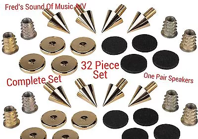 NEW Speaker Floor Spike Complete Kit   For 2 Speakers  Best Rated 32pc Spike Set • $39.95