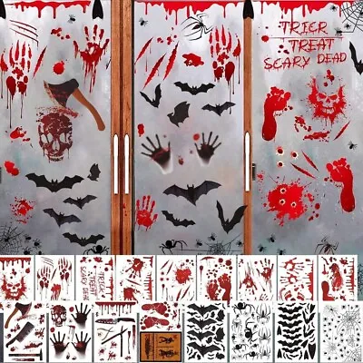 Halloween Window Decorations 17Sheets 248Pcs Stickers Wonlonda Halloween Bloody • £9.63