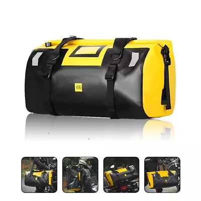 NEW Motorcycle Waterproof Tail Bags Back Seat Bags 66L Rear Seat Bag Pack Yellow • $53.07