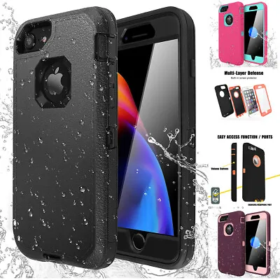 Case For IPhone SE 2020/8/7/6 Plus Heavy Duty Shockproof Hybrid Rubber Cover • $11.99