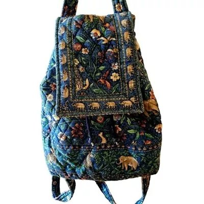 Vera Bradley Rare Hard To Find Animal Kingdom Print Backpack Jungle Safari • $49.99