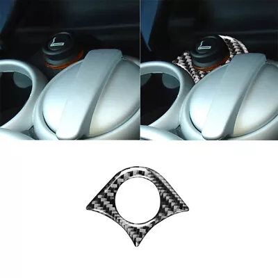 Carbon Fiber Central Cigarette Lighter Cover Decal For Mini Cooper R50 R53 05-06 • $9.99