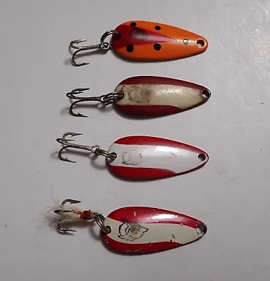 4 Dardevle's  Midget  Spoons Vintage Metal Fishing Lure Eppinger Michigan • $8