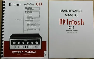 Mcintosh C11 Owners / Maintenance Manuals / 11x17  Schematic • $20