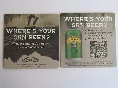 Beer COASTER ~ SIERRA NEVADA Brewing Pale Ale Adventure ~ Where's Your Can Been? • $16.68